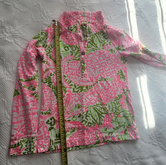 Lilly Pulitzer Pink and Green Patterned Blouse - Picture 7 of 11